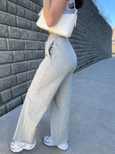 Load image into Gallery viewer, Grey High Waisted Wide Leg Joggers